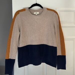 Pinque Blue / Tab / Orange Colorblock Women’s Sweater
